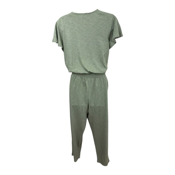 Candace Cameron Bure Sunkiss Olive Flutter Sleeve Jumpsuit - Picture 7 of 8